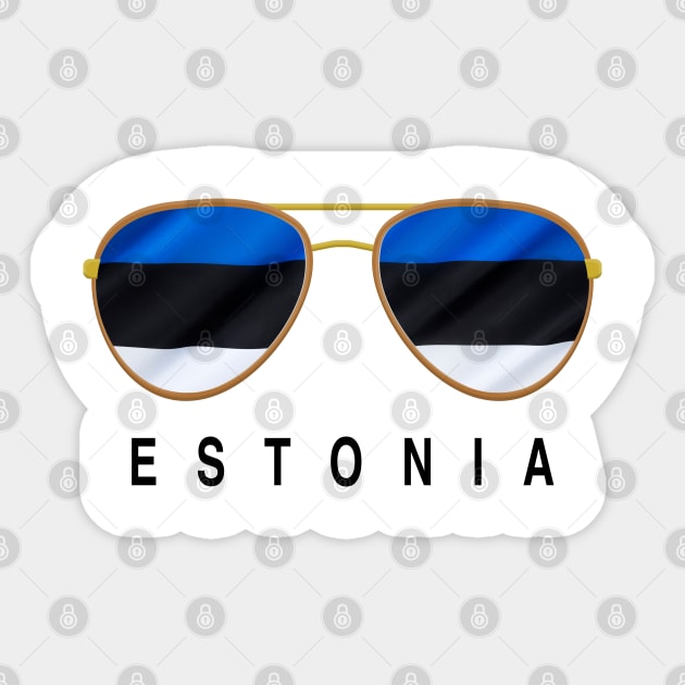 Estonia Sunglasses, Estonia Flag, Estonia gift , Estonian Sticker by JayD World